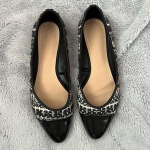 Zara Tweed Flats Pointed Size 8